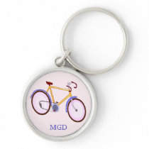 Bicycle with monogram on premium keychain