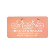 Bicycles and Birds Return Address Label labels