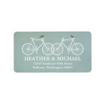 Bicycles and Birds Return Address Label labels
