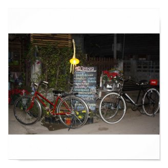 Bicycles At Chiang Khan Restaurant Posters