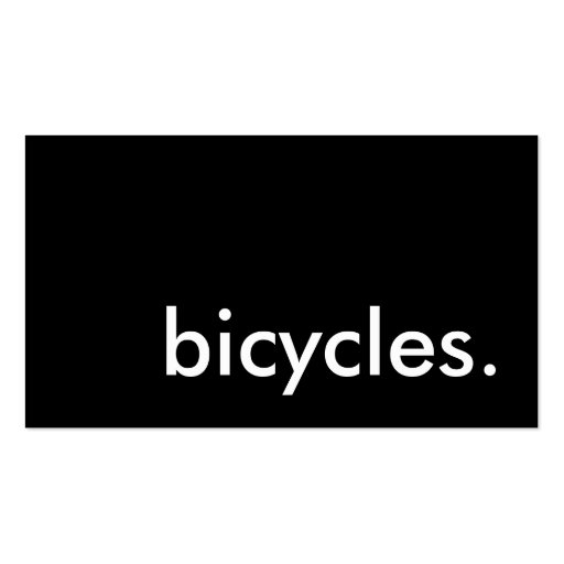 bicycles. business card templates