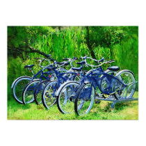 Bicycles Fire Island Poster posters