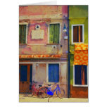Bicycles in Burano Italy Venice Greeting Card