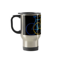 Bicycles in three colors mugs by lharlow Bicycles in three colors mugs