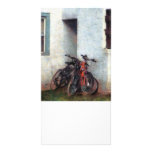 Bicycles in Yard Customized Photo Card