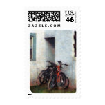 Bicycles in Yard postage