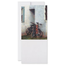 Bicycles in Yard Rack Card Design