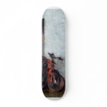Bicycles in Yard Custom Skate Board