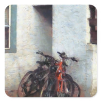 Bicycles in Yard Sticker