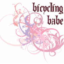 Bicycling Babe photo sculptures