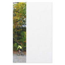 Bicyclist at Middle Bridge Woodstock VT Stationery Design