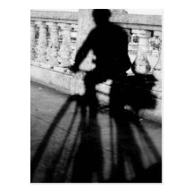 Bicyclist On Burnside Bridge, Portland, Oregon Postcards