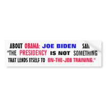 BIDEN said this re OBAMA in a DEBATE! See video! bumper stickers