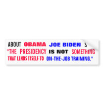 BIDEN said this re OBAMA in a DEBATE! See video! bumper stickers