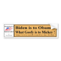 Biden to Obama Y bumper stickers