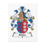 Bieber Family Crest Post Cards