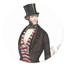 Biedermeier Gentleman Stickers by AntiqueImages Biedermeier Gentleman Stickers