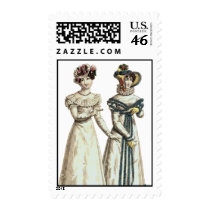Biedermeier Women's Fashions - Postage Stamp by AntiqueImages Biedermeier Women's Fashions - Postage Stamp