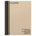 biege black striped business letterhead