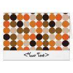 Biege Orange Brown and Indigo Dots Cards