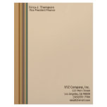 biege striped business letterhead design