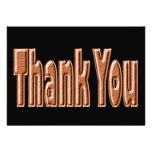 Biege Thank You invitations