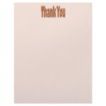 biege Thank You letterhead