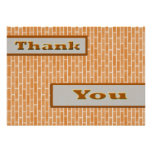 biege Thank  you invitations