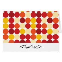 Biege Yellow Orange and Red Dots Cards