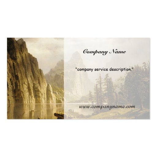 Bierstadt Albert Merced River Yosemite Valley Business Card Templates (back side)