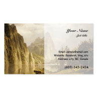 Bierstadt Albert Merced River Yosemite Valley Business Card Templates