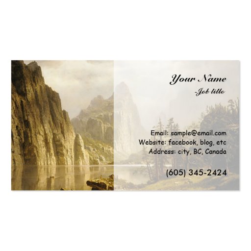 Bierstadt Albert Merced River Yosemite Valley Business Card Templates (front side)