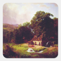 Bierstadt Albert The Old Mill Sticker