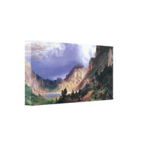 Bierstadt - Storm in the Rockies, Mt Rosalie Gallery Wrapped Canvas