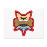 Biff Inu Bites a Bone Postcards