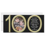 Big 1-0-0 Gold Party Invitations