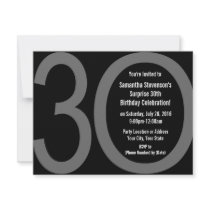 Big 3-0 Birthday Party Invitations