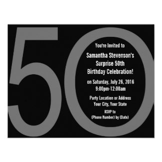 Big 5-0 Birthday Party Invitations
