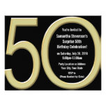 Big 5-0 Gold Party Invitations