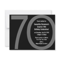 Big 7-0 Birthday Party Invitations