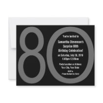 Big 8-0 Birthday Party Invitations