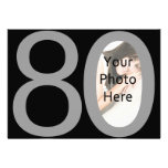 Big 8-0 Photo Birthday Party Invitations invitations