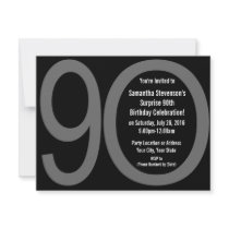 Big 9-0 Birthday Party Invitations
