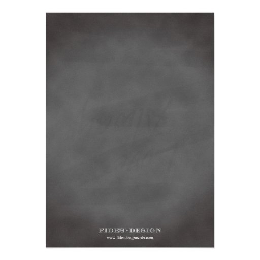 Big and bold gray chalkboard typography modern custom invite