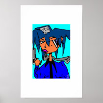 BIG ANIME SKULLYHAIR TWISTEDRAVEN PRINT