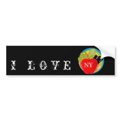 Big Apple - New York Bumper Sticker by EveStock