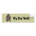 Big Bad Wolf bumper stickers by PencilPlus Big Bad Wolf bumper stickers