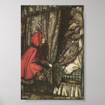 Big Bad Wolf in Grandma's Bed Poster