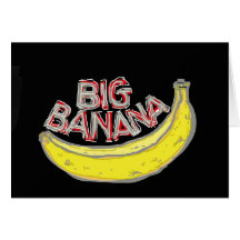 Big banana. greeting card