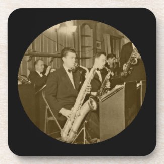 Big Band Vintage Saxophone Photograph Coasters
